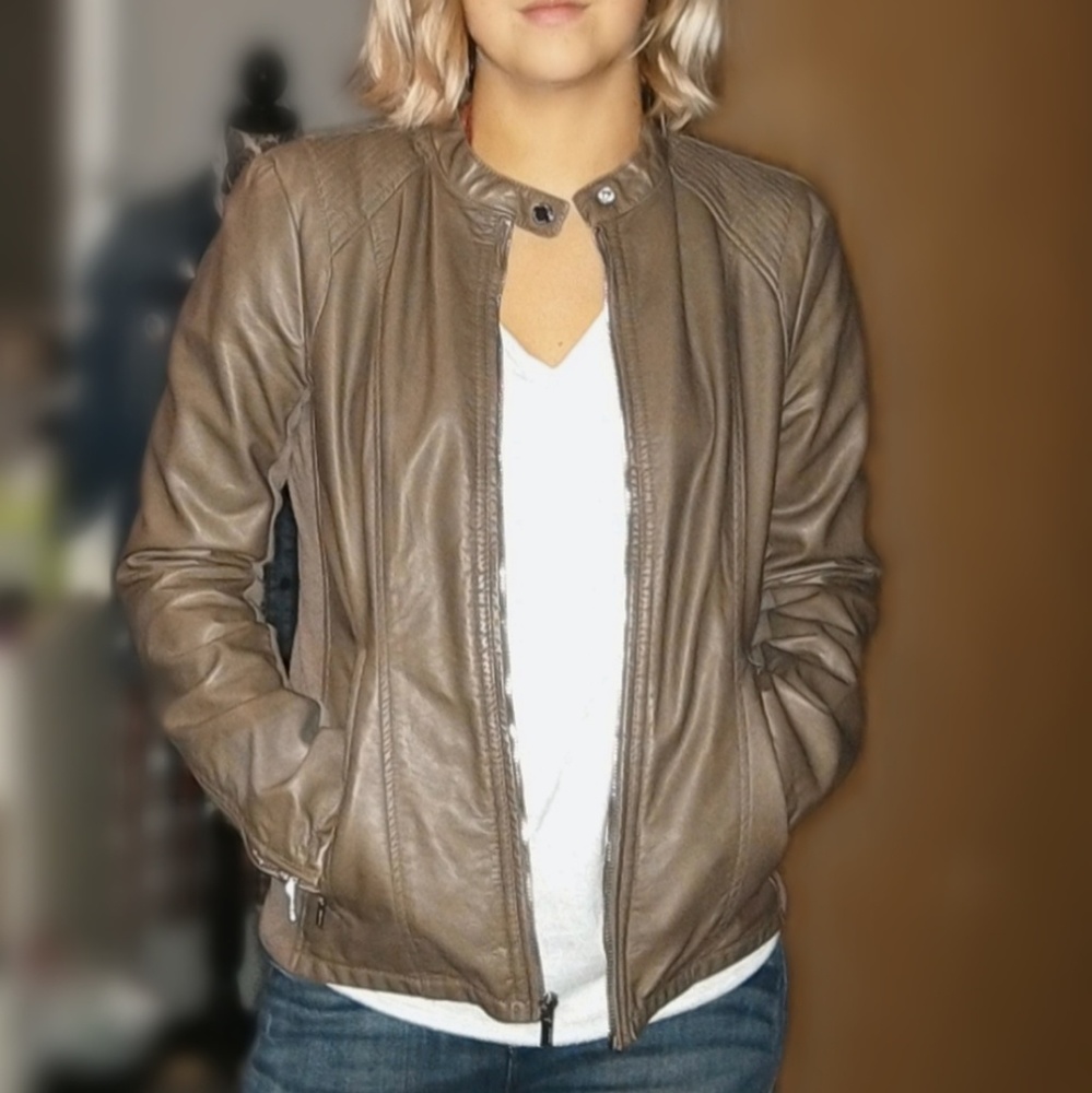 Express Brown Leather Jacker (Faux)